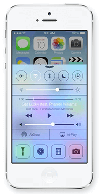 Apple iPhone with iOS 7