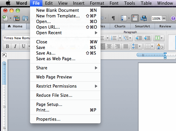 Keyboard Shortcuts in Microsoft Word