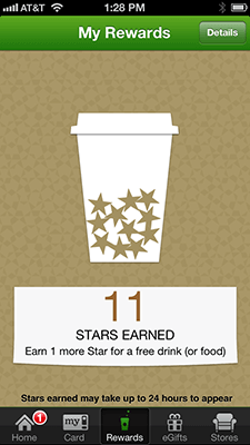 Starbucks iPhone App Rewards