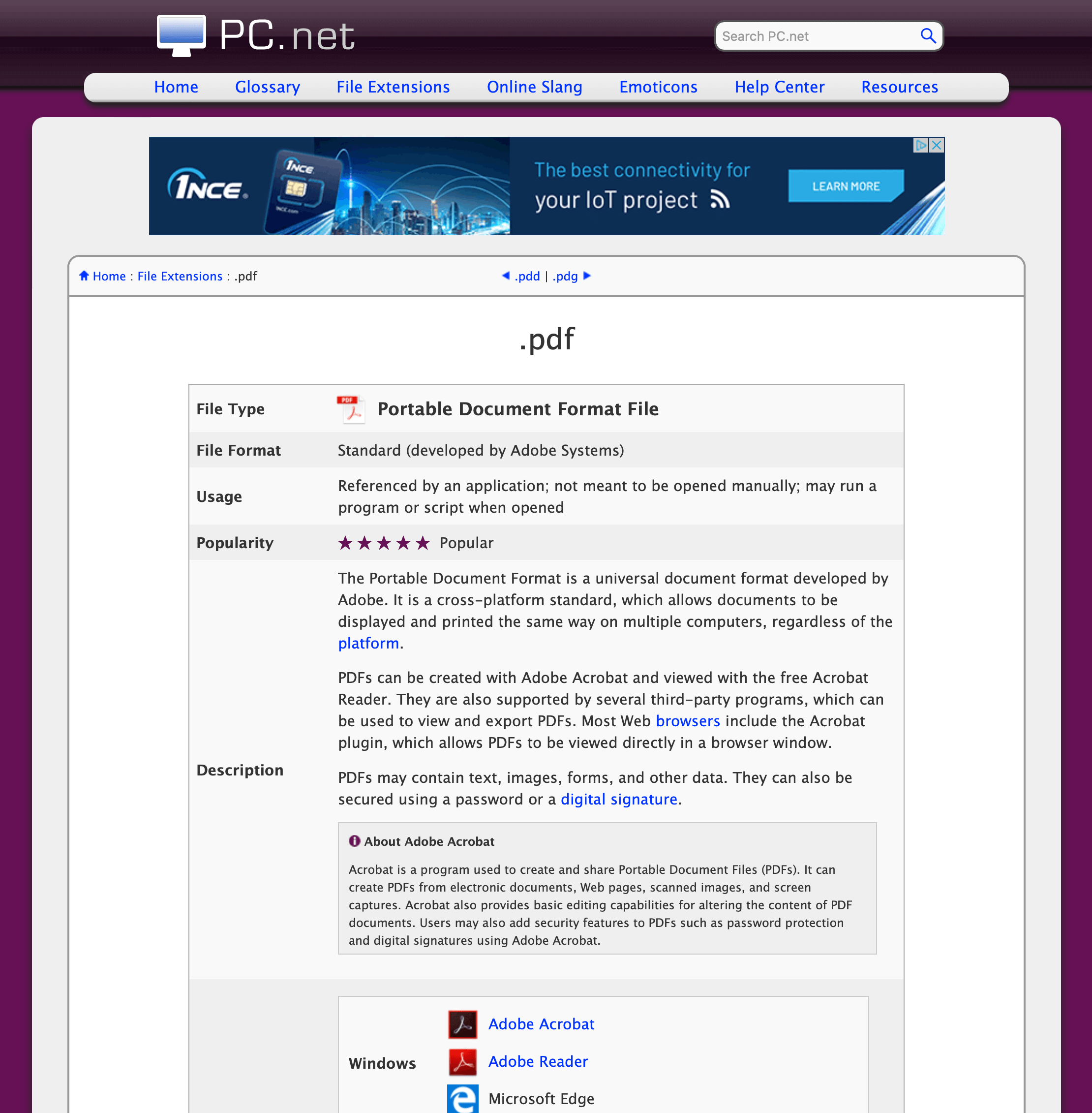 2010 PC.net File Extension Page