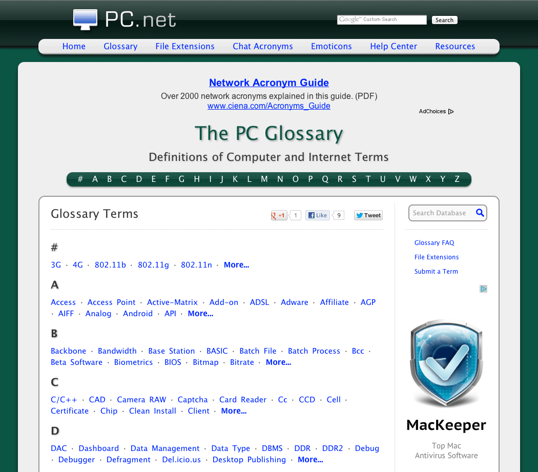 2010 PC Glossary Home Page