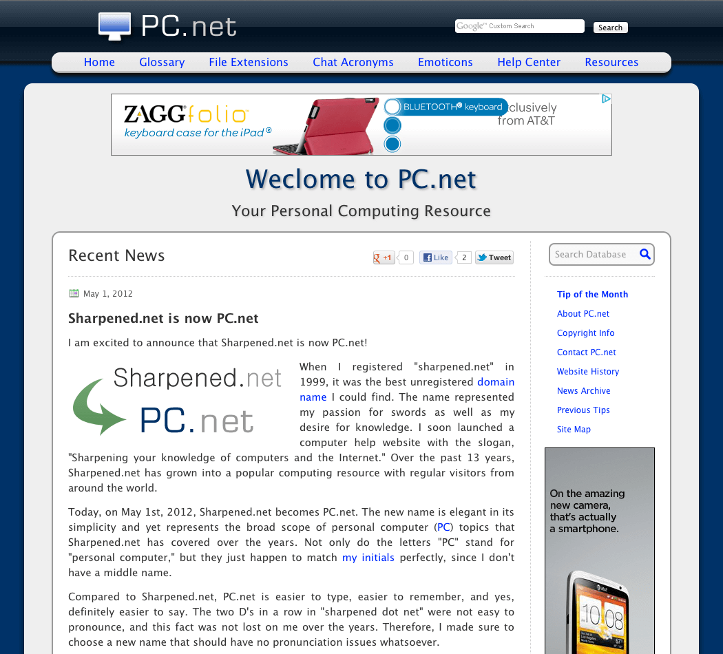 2010 PC.net Home Page
