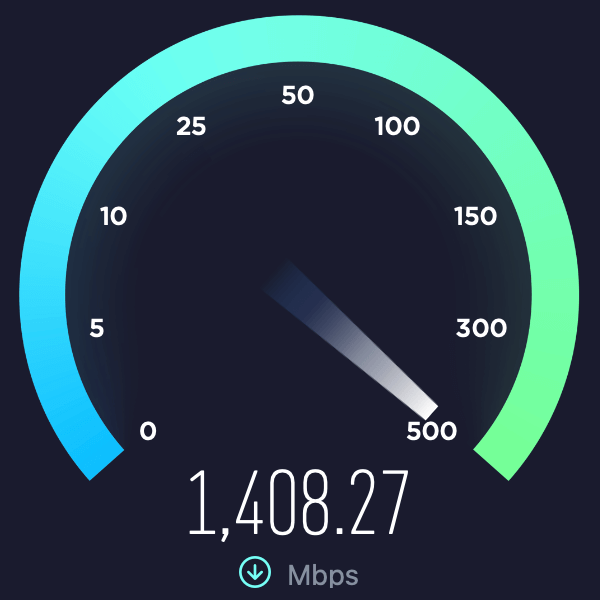 1400 Mbps with Comcast Xfinity