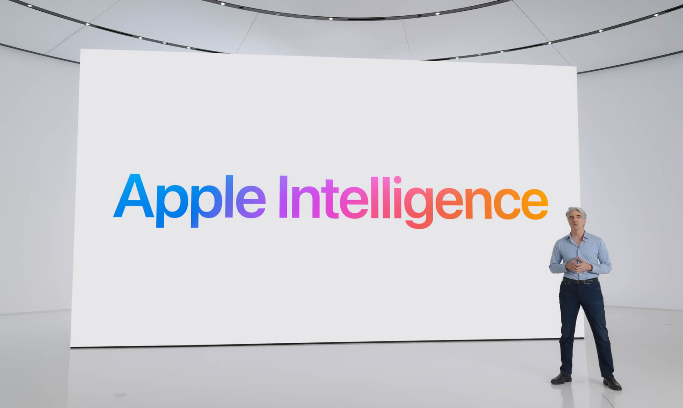 Craig Federighi describing Apple Intelligence