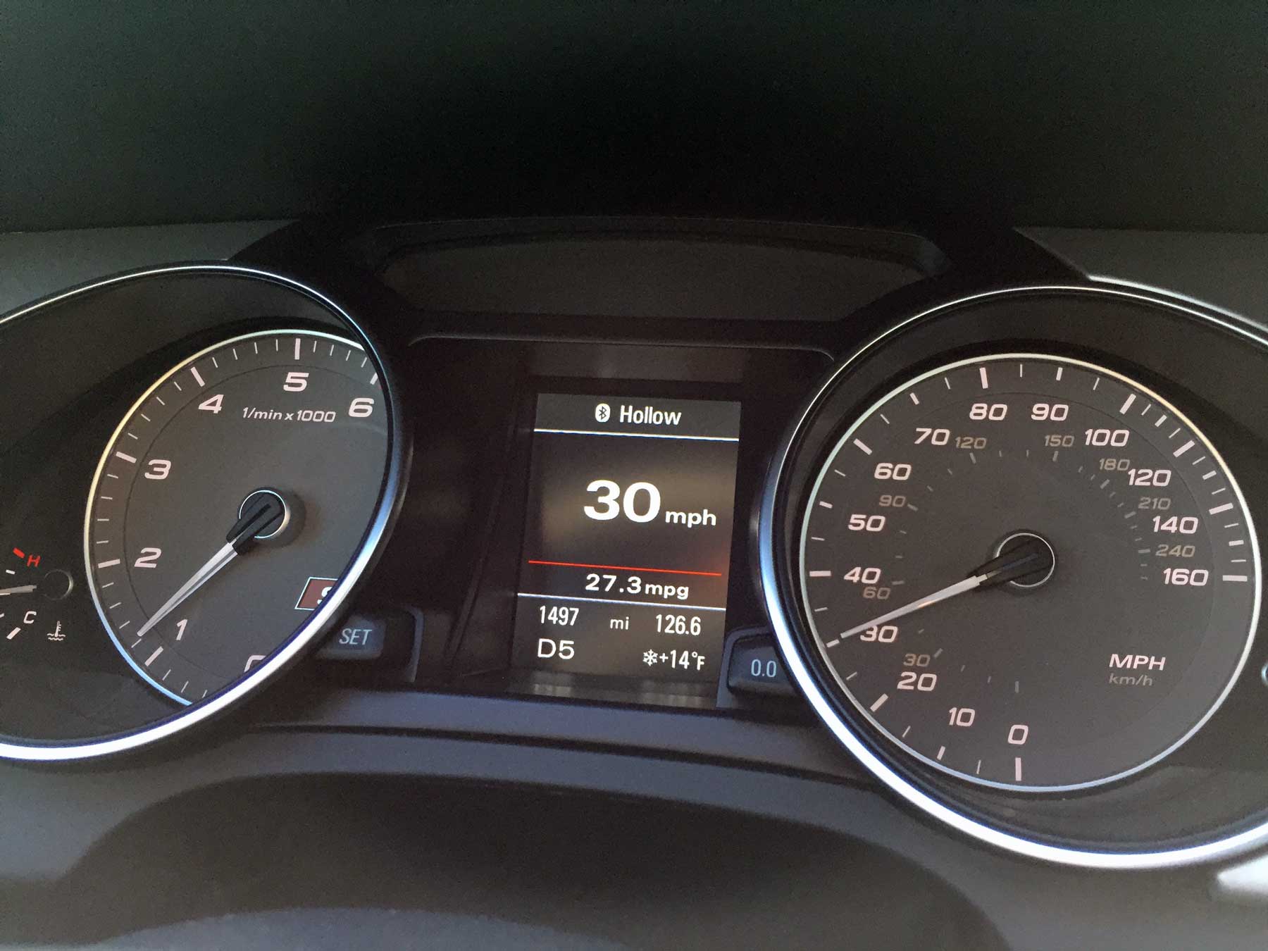 Audi S5 Current Gear Display