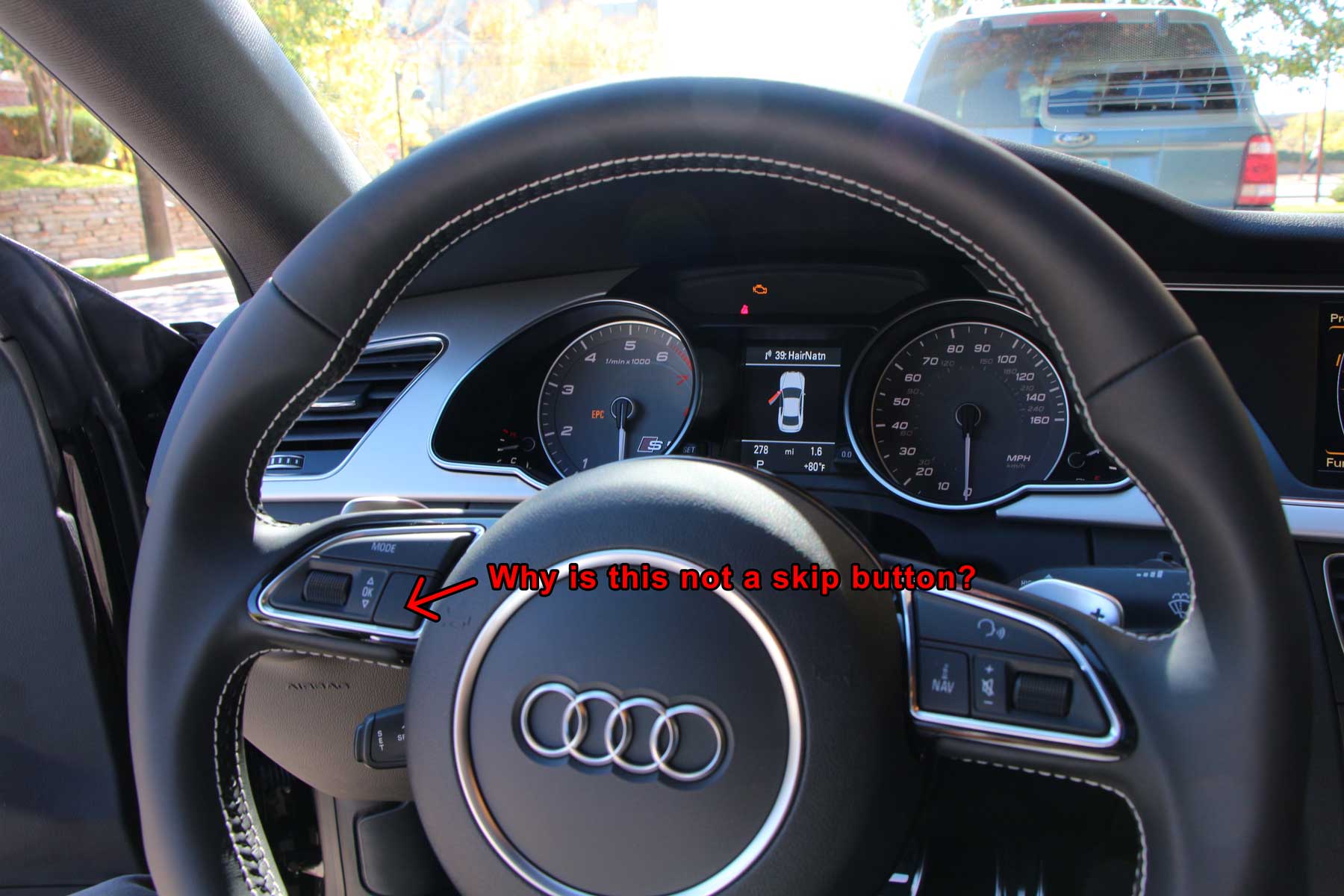 Audi S5 Steering Wheel Skip Button