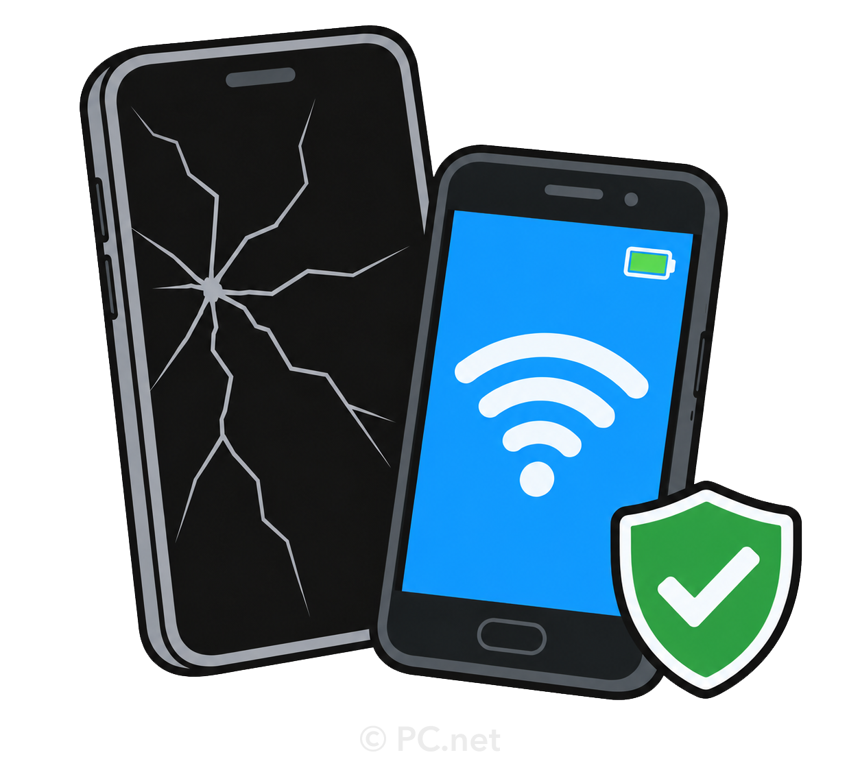Primary smartphone and backup phone for travel