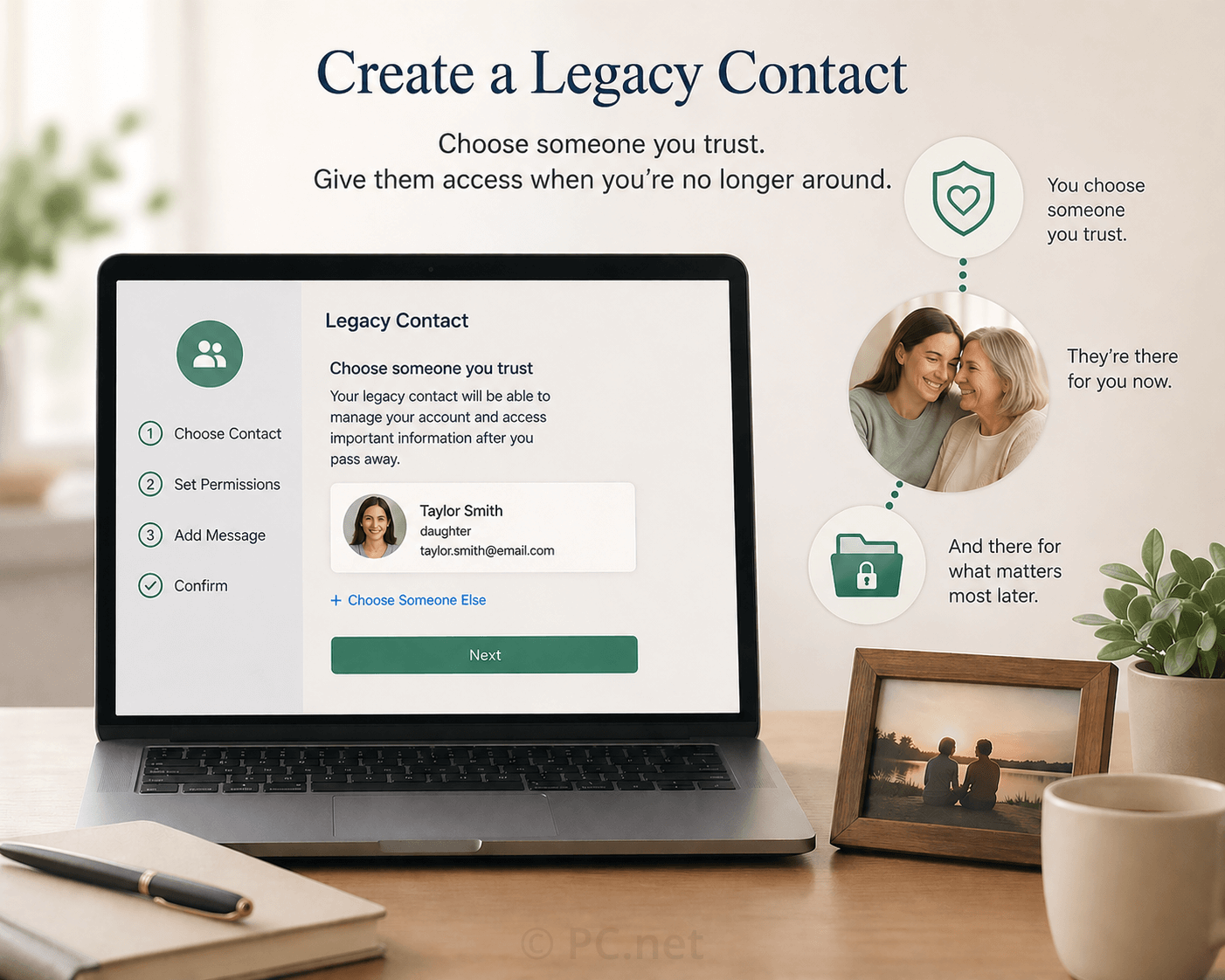 How to create a legacy contact