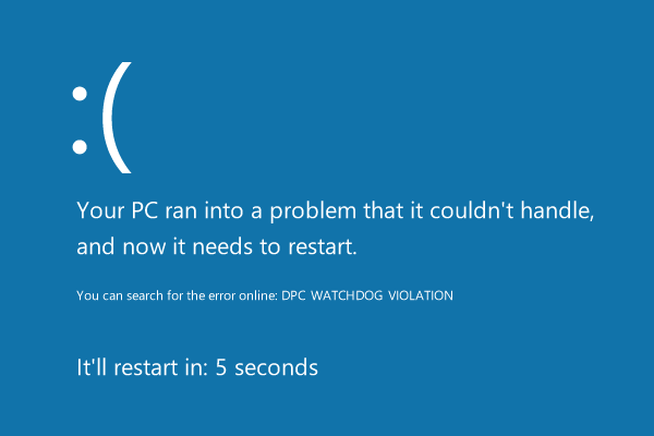 Windows 8 DPC Watchdog Violation BSOD