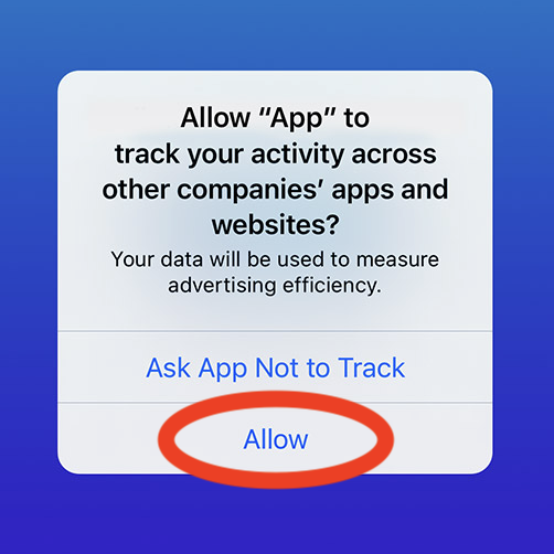 iOS Allow App to Track