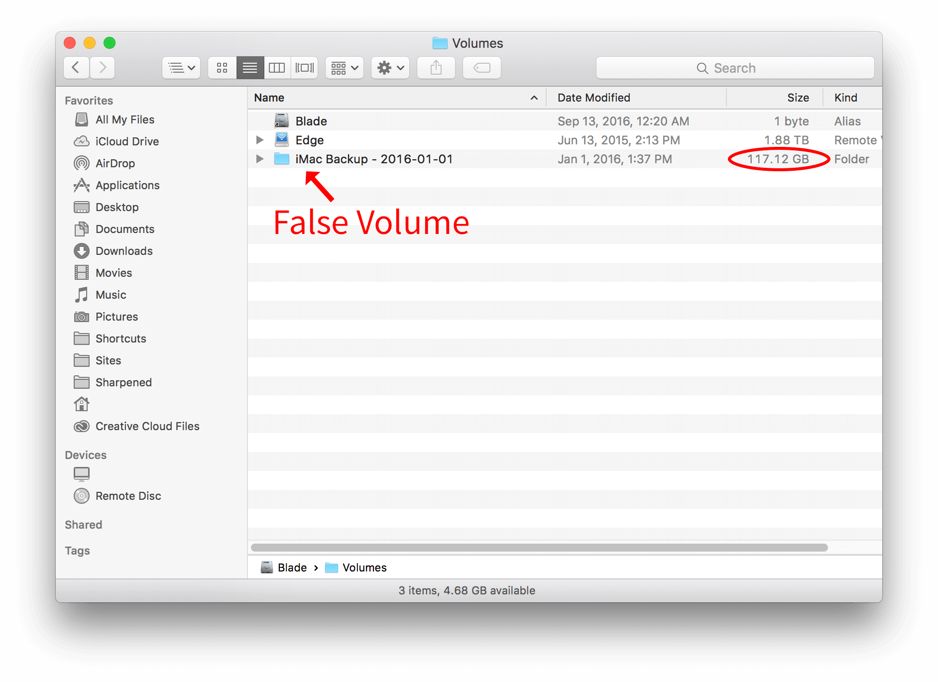Mac False Volume