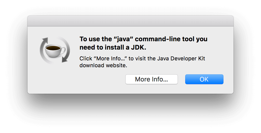 macos Java Error Dialog Box