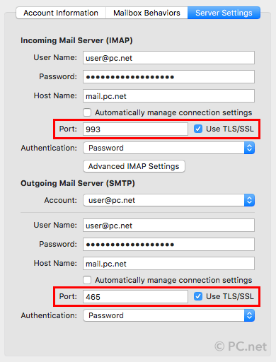 Secure Email Settings - Apple Mail