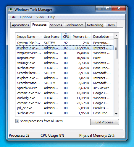 Windows 7 Task Manager